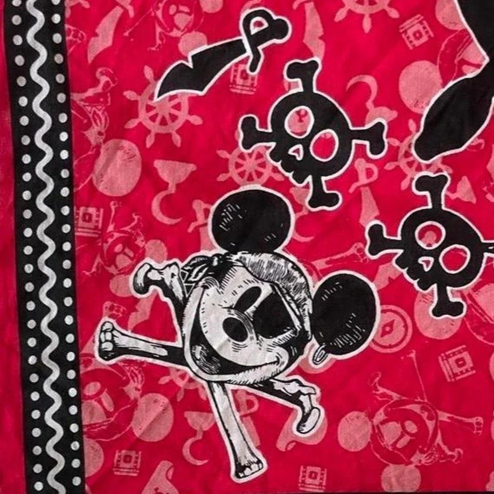 Cotton red pirate Mickey Mouse bandana by Disney